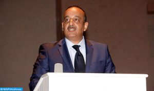 M. Mohamed Laaraj intervenant lors du lancement de l'événement Oujda capitale de la culture arabe au titre de l'année 2018 _SL